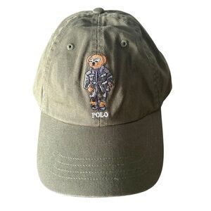 Polo Ralph Lauren Men’s Army Green POLO Bear Baseball Cap Hat OS NWT